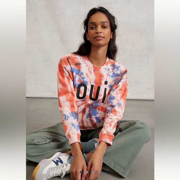 Clare V. Tie-dyed Oui Sweatshirt Like New XS for Anthro - Picture 4 of 5